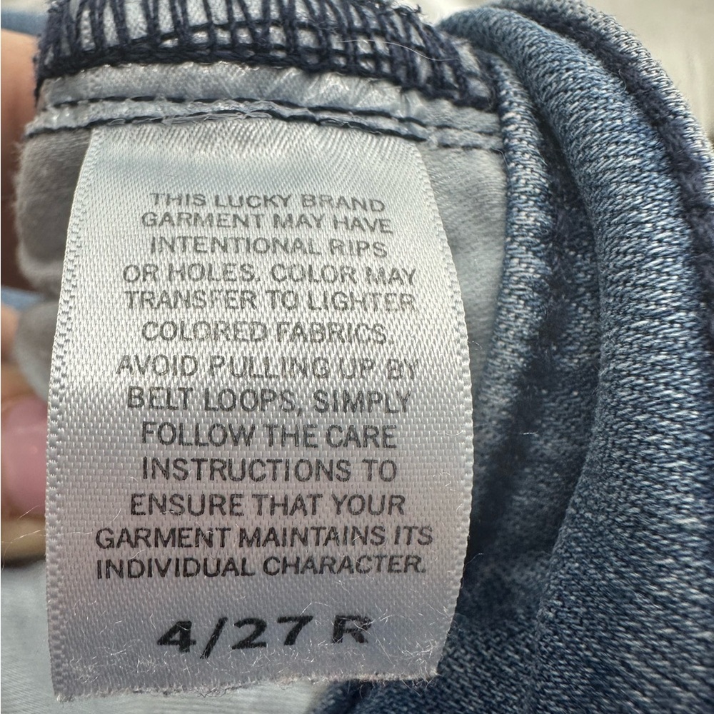*Lucky Brand Straight Leg Jeans Womens 4 27 R - Picture 5 of 6
